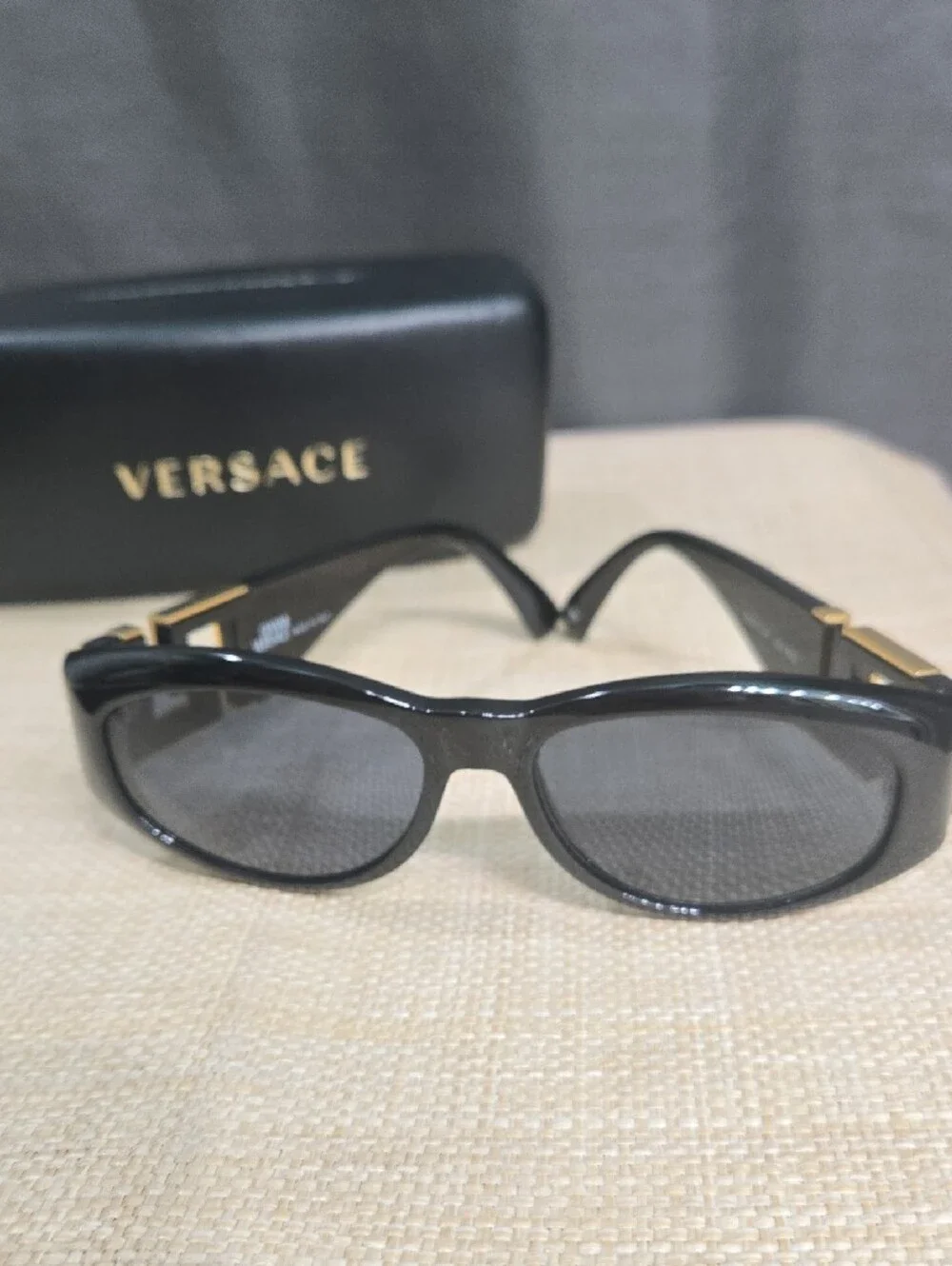 MONDAY SALE! Gianni Versace Black Gloss Oversized Women's Sunglasses